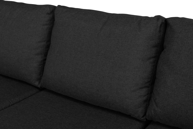 Houston U-sofa med Divan Venstre - Svart - Møbler - Sofaer - U-sofa