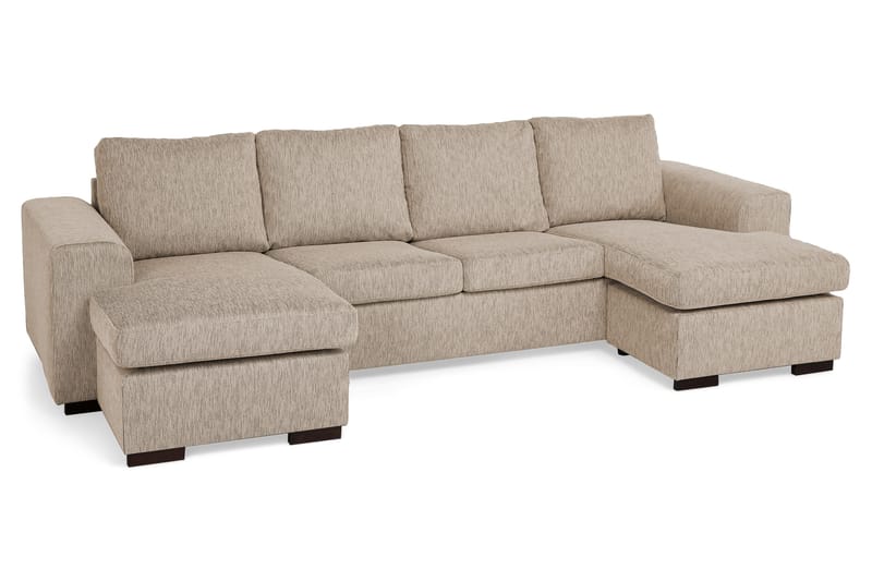 Link DubbelDivansofa 4-seter - Beige - U-sofa