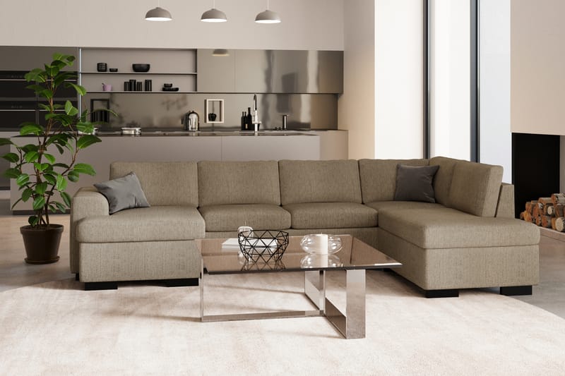 Link U-sofa Large med Divan Høyre - Beige - Møbler - Sofaer - U-sofa