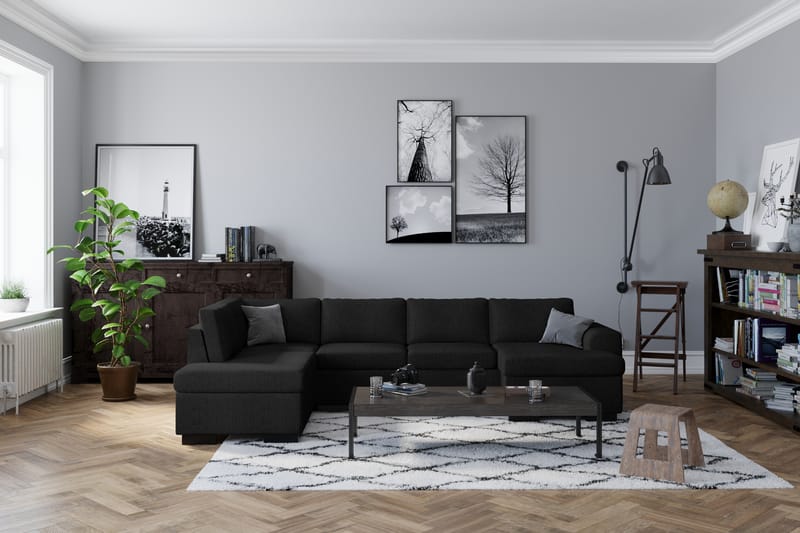 Link U-sofa med Divan Venstre - Svart - Møbler - Sofaer - U-sofa