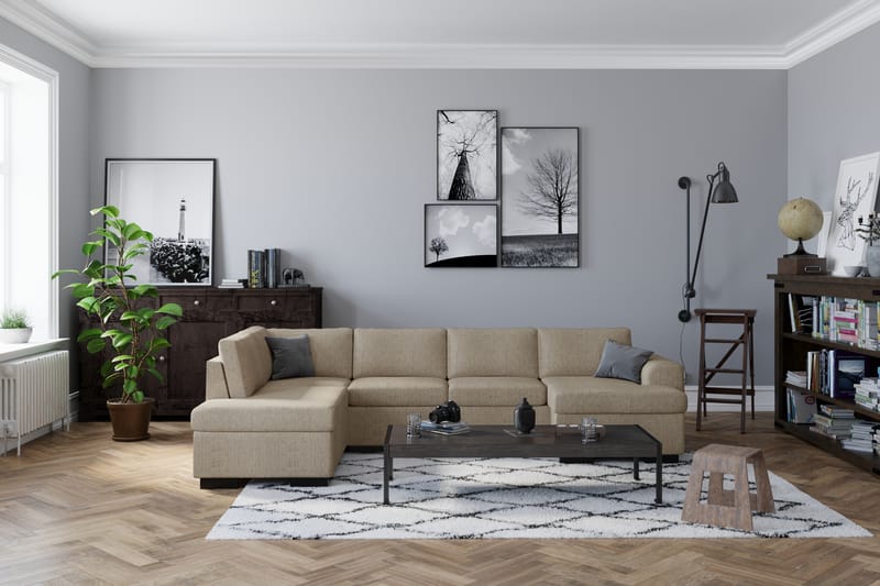 Link U-sofa XL med Divan Høyre - Beige - Møbler - Sofaer - U-sofa