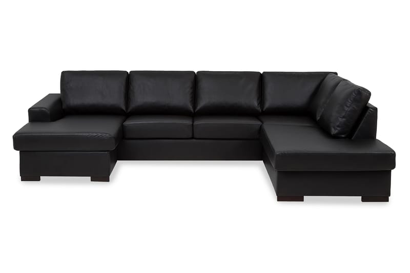 Link U-sofa XL med Divan Venstre Kunstlær - Svart - Møbler - Sofaer - U-sofa