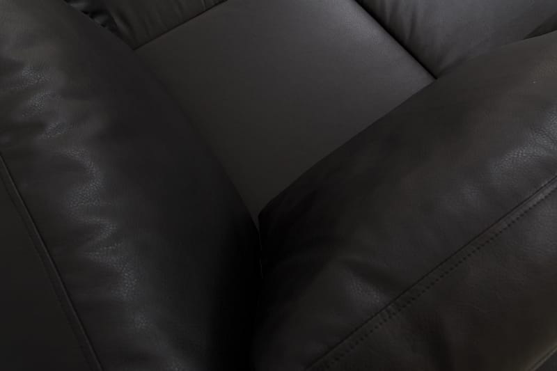 Link U-sofa XL med Divan Venstre Kunstlær - Svart - Møbler - Sofaer - U-sofa