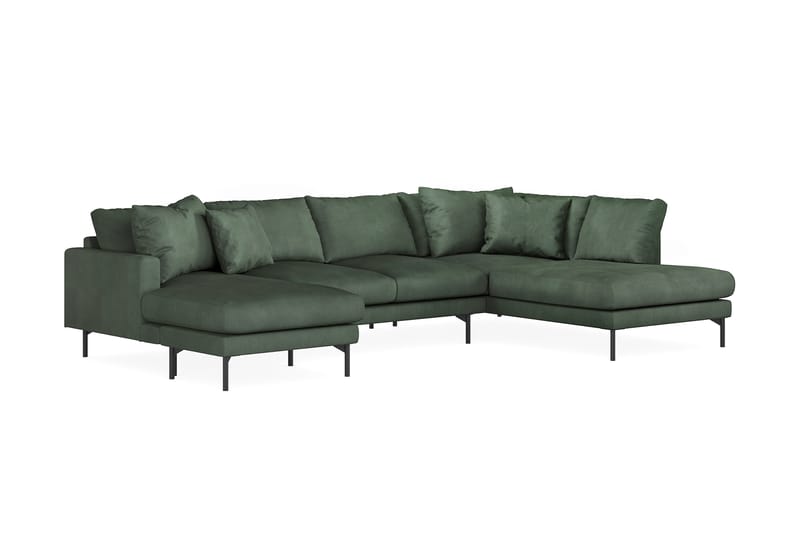 Menard 5-seters U-Sofa - Grønn - Møbler - Sofaer - U-sofa