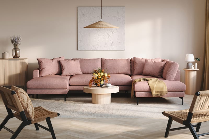 Menard 5-seters U-Sofa - Lilla - Møbler - Sofaer - U-sofa