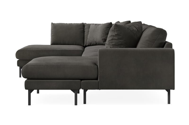 Menard Dyp 5-seters Manchester Stor U Sofa 337 cm bred - Mørkgrå - Møbler - Sofaer - U-sofa