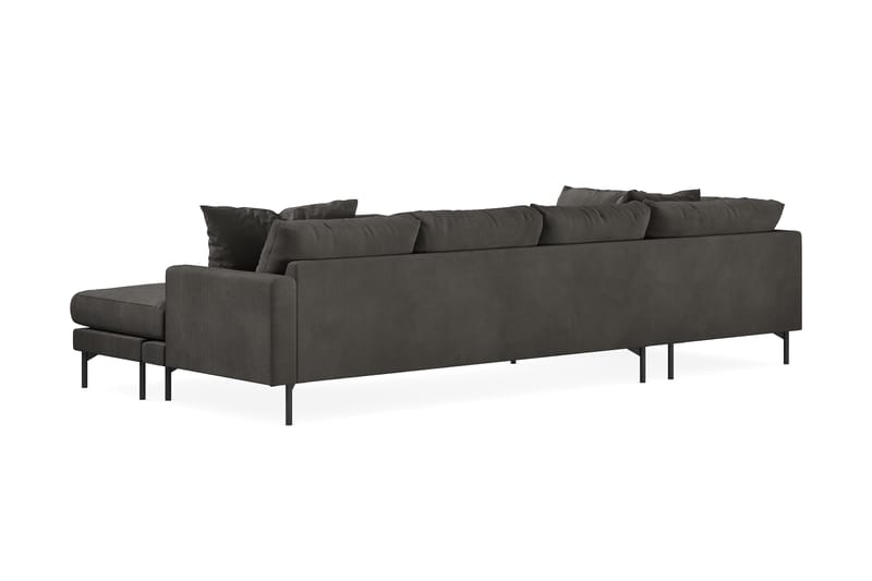 Menard Dyp 5-seters Manchester Stor U Sofa 337 cm bred - Mørkgrå - Møbler - Sofaer - U-sofa