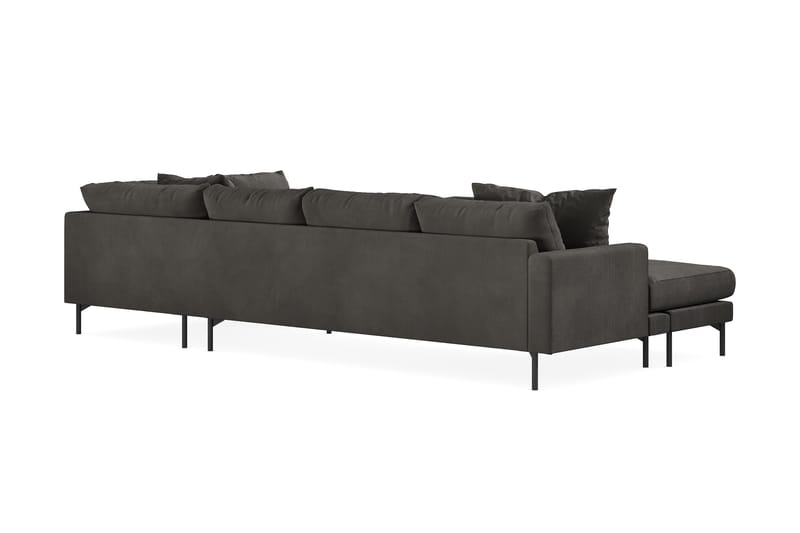 Menard Dyp 5-seters Manchester Stor U Sofa 337 cm bred - Mørkgrå - Møbler - Sofaer - U-sofa