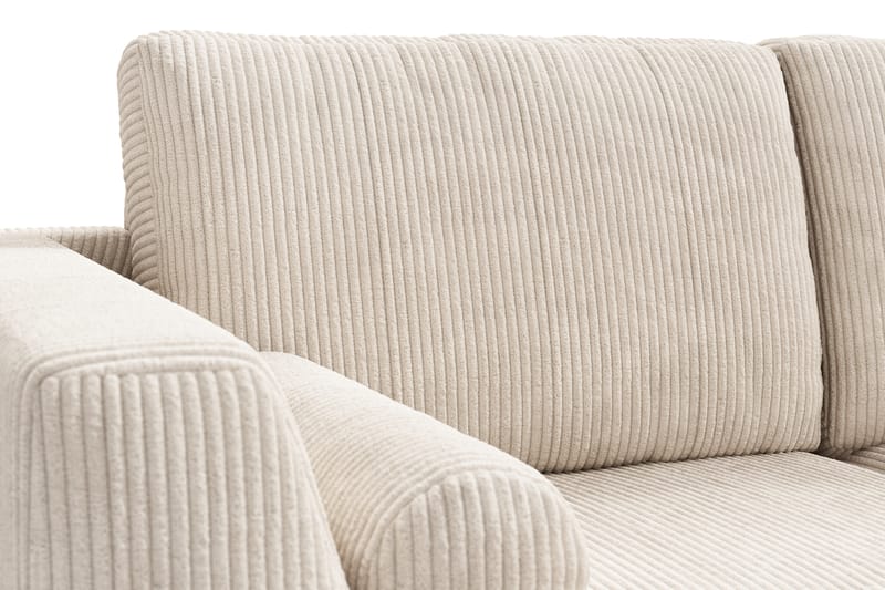 Ocean Lyx U-sofa med Sjeselong Høyre - Beige - Skinnsofaer - Fløyel sofaer - U-sofa