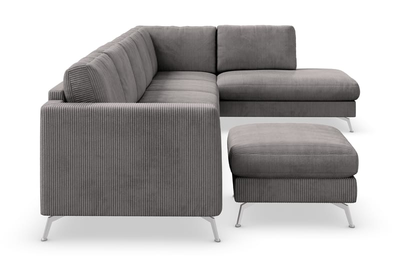 Ocean Lyx U-sofa med Sjeselong Høyre - Mørkegrå - Møbler - Sofaer - U-sofa