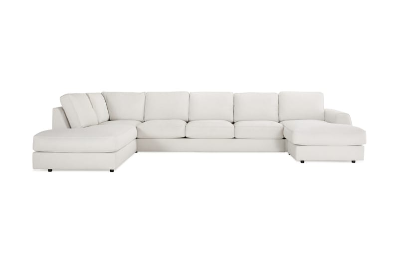 Optus Stor Luksus U Sofa med Divan Høyre Sjeselong Venstre - Linbeige / Beige - Møbler - Sofaer - U-sofa