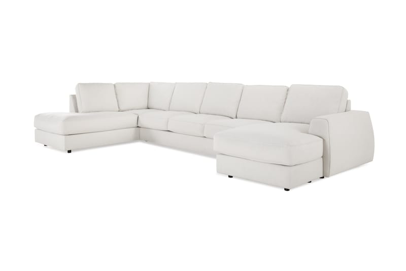 Optus Stor Luksus U Sofa med Divan Høyre Sjeselong Venstre - Linbeige / Beige - Møbler - Sofaer - U-sofa