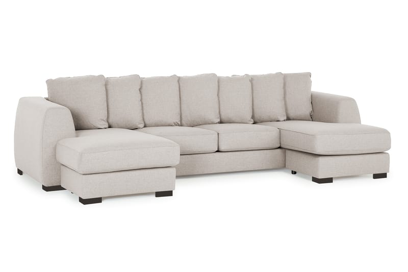 Optus U-sofa med Dobbeldivan inkl. Konvoluttputer - Beige - Møbler - Sofaer - U-sofa