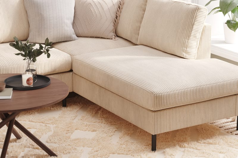 Peppe Manchester 5-seters Sofa med Divan og Sjeselong Høyre - Beige / Lys - Møbler - Sofaer - U-sofa