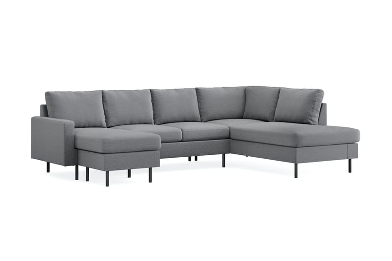 Peppe Sofa med Divan og Sjeselong 5-seter Høyre - Lys grå - M�øbler - Sofaer - U-sofa