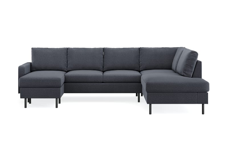 Peppe Sofa med Divan og Sjeselong 5-seter Høyre - Mørkegrå - Møbler - Sofaer - U-sofa