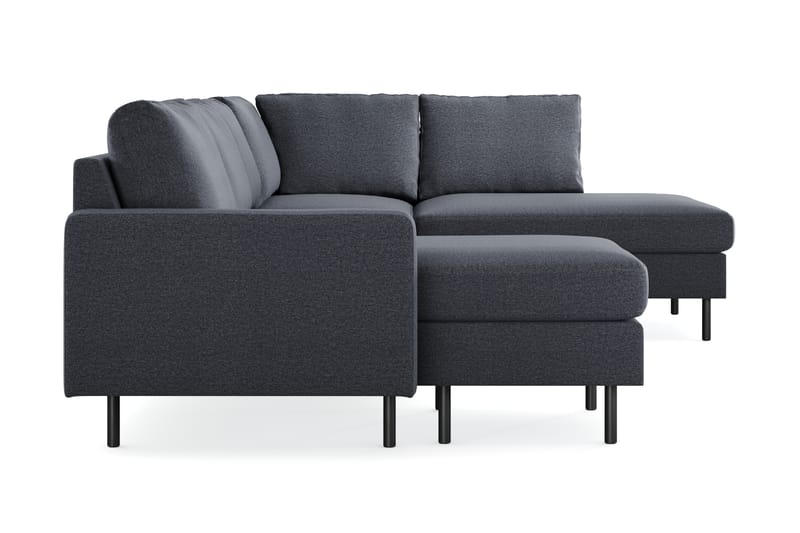 Peppe Sofa med Divan og Sjeselong 5-seter Høyre - Mørkegrå - Møbler - Sofaer - U-sofa