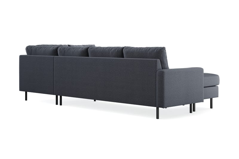 Peppe Sofa med Divan og Sjeselong 5-seter Høyre - Mørkegrå - Møbler - Sofaer - U-sofa