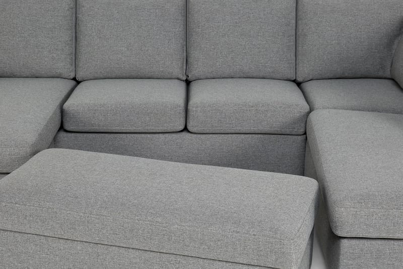 Porto U-sofa med Dobbeldivan - Lysegrå - Møbler - Sofaer - U-sofa