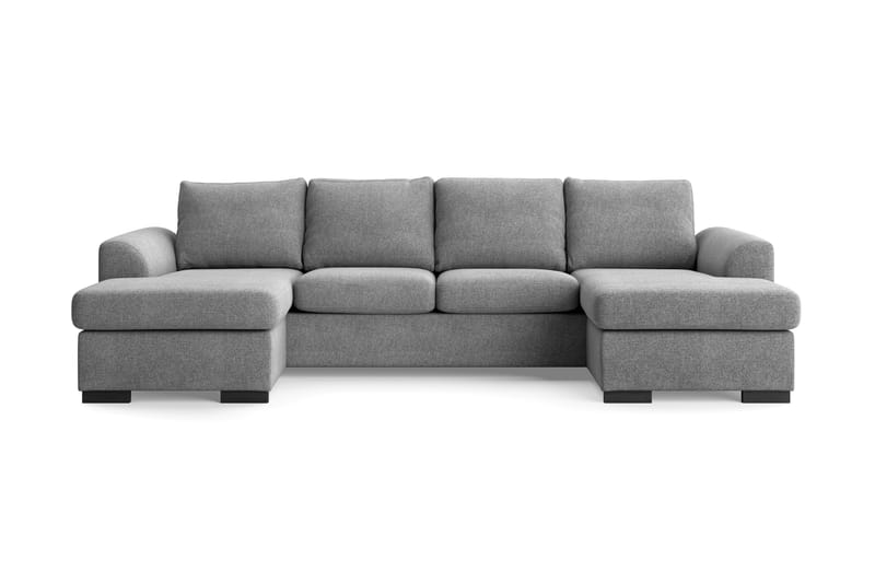 Porto U-sofa med Dobbeldivan - Lysegrå - Møbler - Sofaer - U-sofa