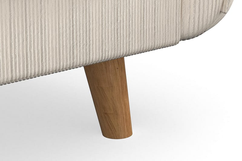 Trend Lyx U-Sofa med Divan Venstre - Beige Kordfløyel - Møbler - Sofaer - U-sofa