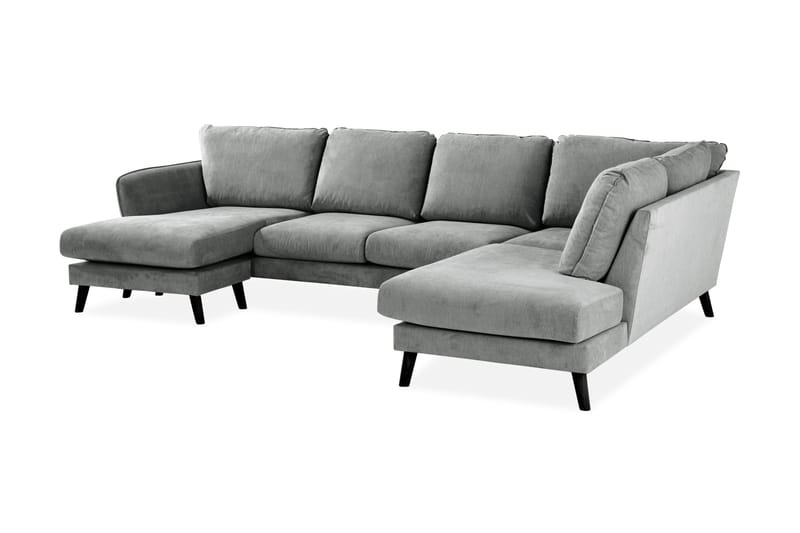 Trend Lyx U-Sofa med Divan Venstre - Grå - Møbler - Sofaer - U-sofa