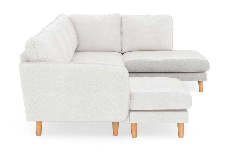 Trend Lyx U-Sofa med Divan Venstre - Hvit|Bouclé - Møbler - Sofaer - U-sofa