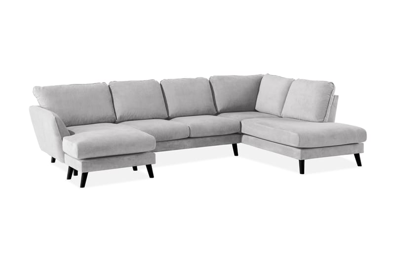 Trend Lyx U-Sofa med Divan Venstre - Lysegrå - Møbler - Sofaer - U-sofa