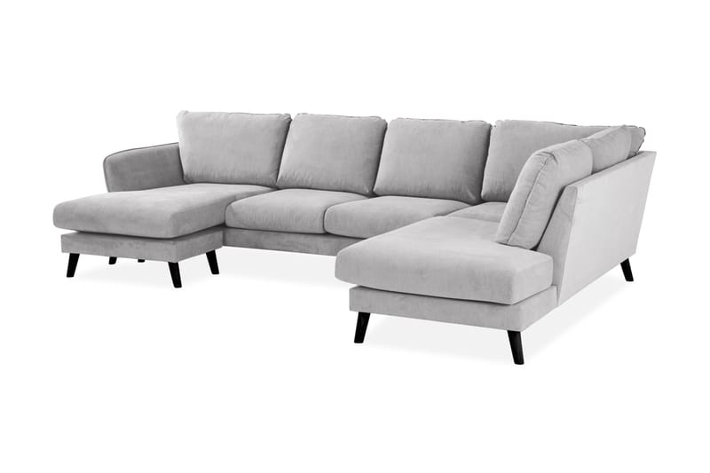 Trend Lyx U-Sofa med Divan Venstre - Lysegrå - Møbler - Sofaer - U-sofa