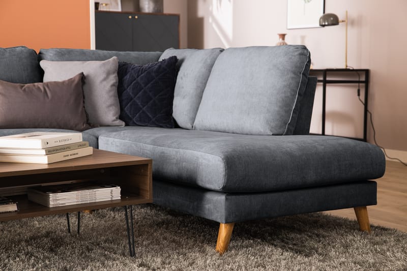 Trend Lyx U-Sofa med Divan Venstre - Mørkegrå - Møbler - Sofaer - U-sofa