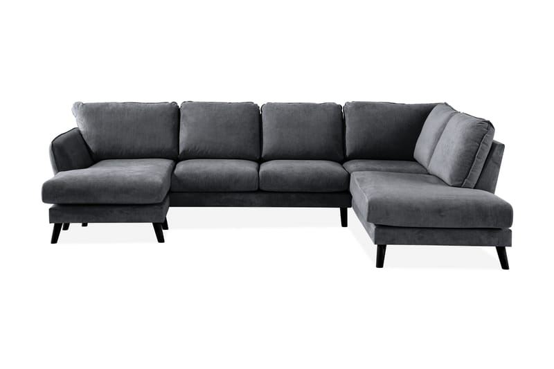 Trend Lyx U-Sofa med Divan Venstre - Mørkegrå - Møbler - Sofaer - U-sofa