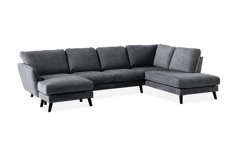 Trend Lyx U-Sofa med Divan Venstre - Mørkegrå - Møbler - Sofaer - U-sofa