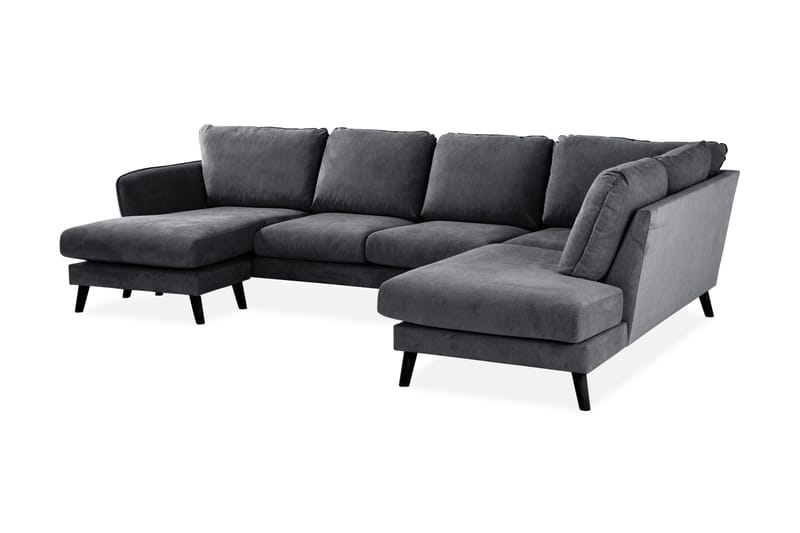 Trend Lyx U-Sofa med Divan Venstre - Mørkegrå - Møbler - Sofaer - U-sofa