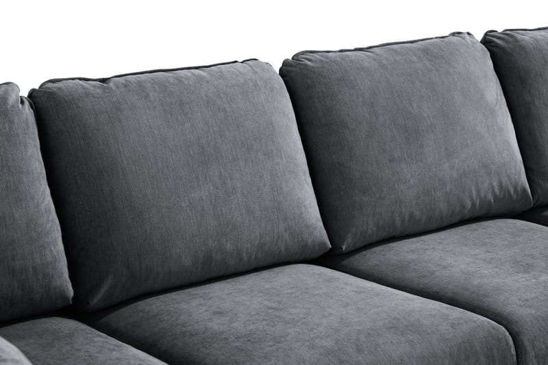 Trend Lyx U-Sofa med Divan Venstre - Mørkegrå/Eik - Møbler - Sofaer - U-sofa