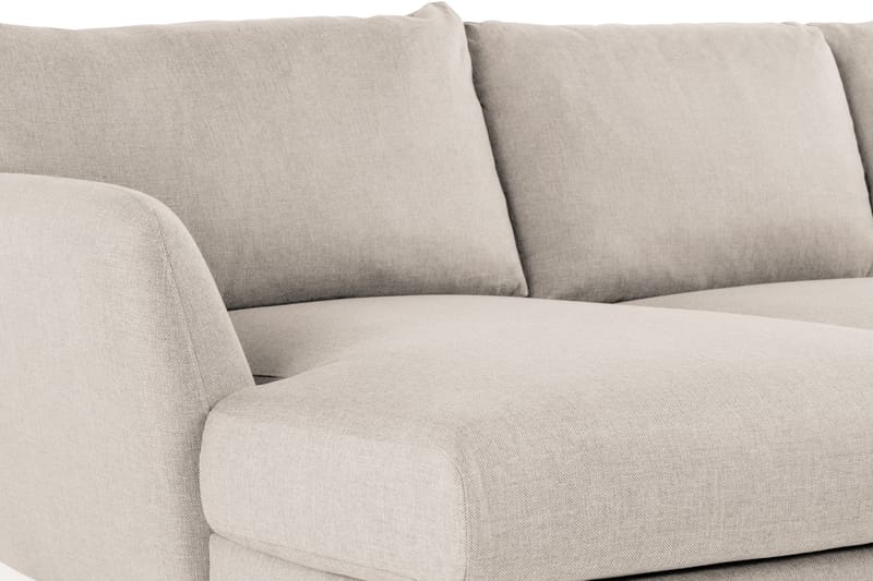 Trend U-sofa med Divan Venstre - Beige - Skinnsofaer - Fløyel sofaer - U-sofa