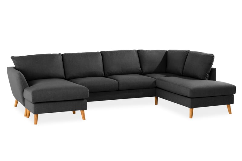 Trend U-sofa med Divan Venstre - Svart - Møbler - Sofaer - U-sofa