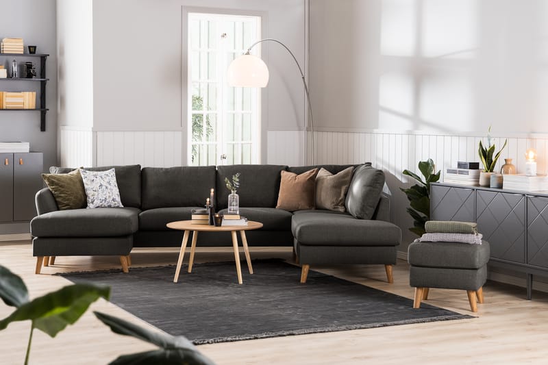 Trend U-sofa med Divan Venstre - Svart - Møbler - Sofaer - U-sofa