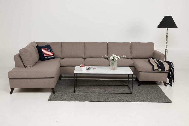 Zero U-sofa Large med Divan Høyre - Beige - Møbler - Sofaer - U-sofa