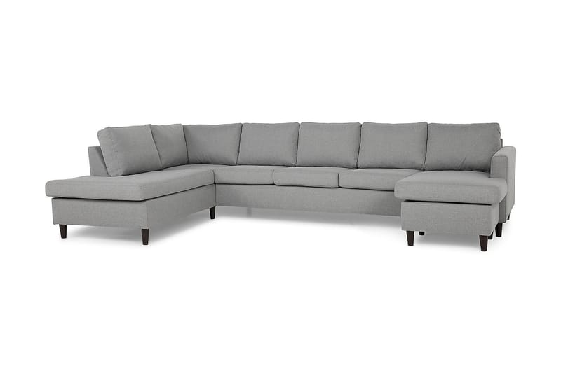 Zero U-sofa Large med Divan Høyre - Lysegrå - Møbler - Sofaer - U-sofa