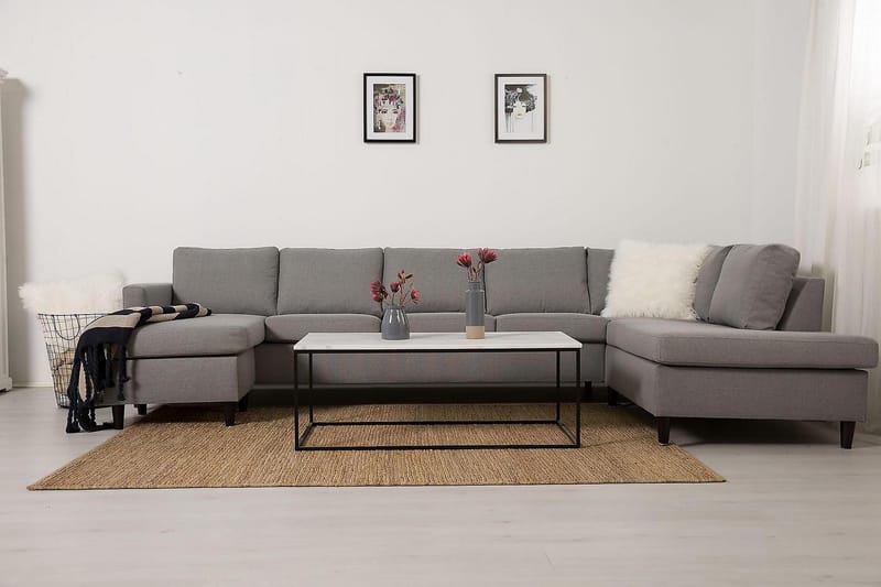 Zero U-sofa Large med Divan Venstre - Lysegrå - Møbler - Sofaer - U-sofa