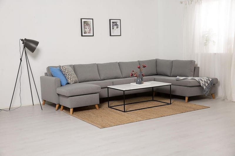 Zero U-sofa Large med Divan Venstre - Lysegrå - Møbler - Sofaer - U-sofa