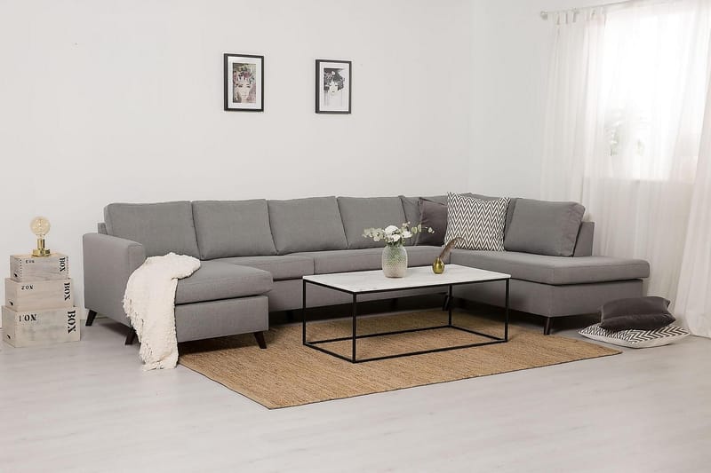 Zero U-sofa Large med Divan Venstre - Lysegrå - Møbler - Sofaer - U-sofa