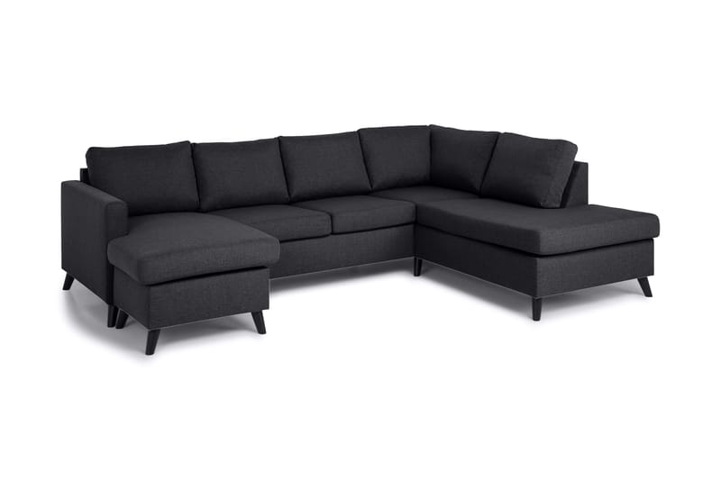 Zero U-sofa Large med Divan Venstre - Mørkegrå - Møbler - Sofaer - U-sofa