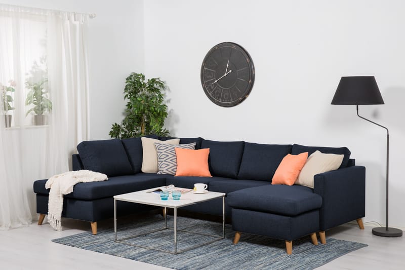 Zero U-sofa med Divan Høyre - Blå - Møbler - Sofaer - U-sofa