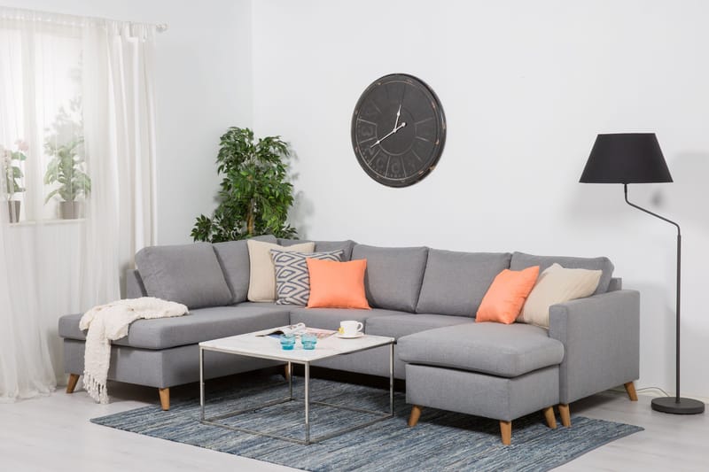 Zero U-sofa med Divan Høyre - Lysegrå - Møbler - Sofaer - U-sofa