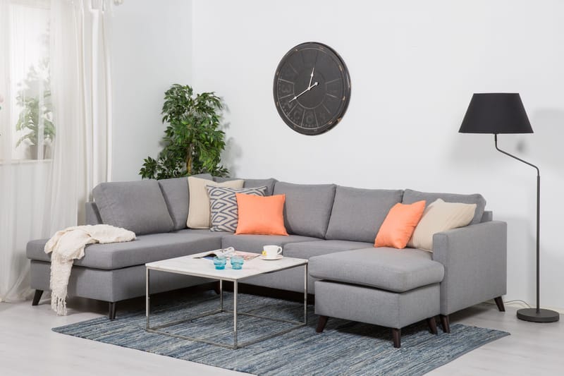 Zero U-sofa med Divan Høyre - Lysegrå - Møbler - Sofaer - U-sofa