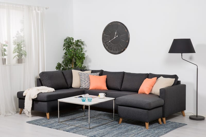 Zero U-sofa med Divan Høyre - Mørkegrå - Møbler - Sofaer - U-sofa