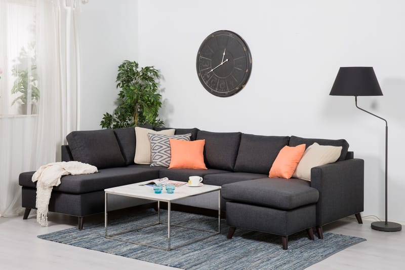 Zero U-sofa med Divan Høyre - Mørkegrå - Møbler - Sofaer - U-sofa