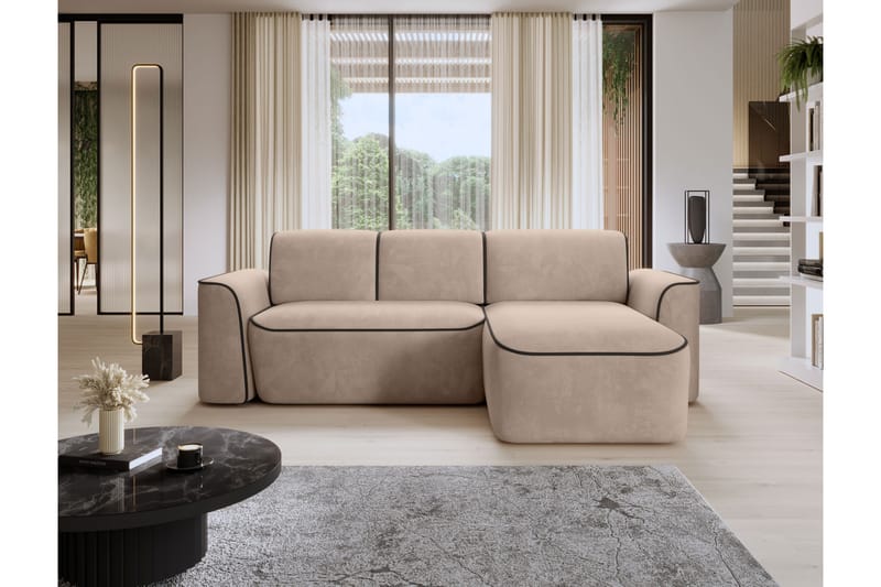 Ume 4-seter Sofa med Sjeselong - Beige - Møbler - Sofaer - Sofa med sjeselong