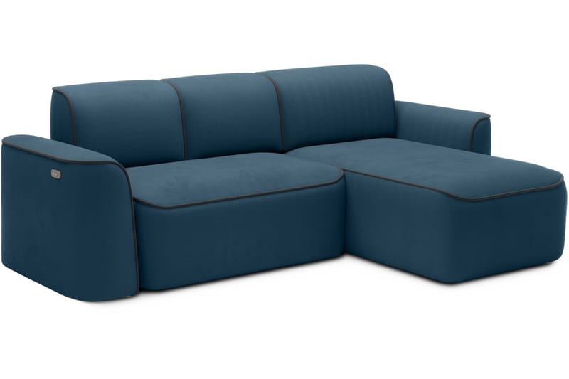 Ume 4-seter Sofa med Sjeselong - Blå - Møbler - Sofaer - Sofa med sjeselong